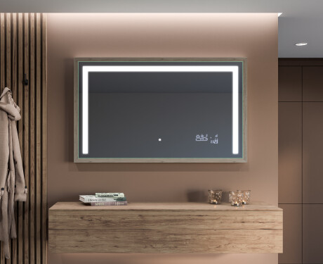 Ορθογώνιος καθρέφτης μπάνιου LED με πλαίσιο FrameLine L11 #11