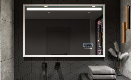 Ορθογώνιος καθρέφτης μπάνιου LED με πλαίσιο FrameLine L12