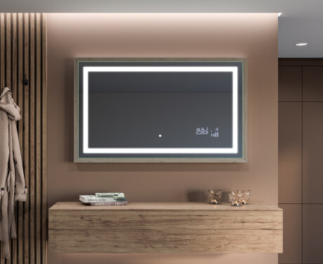 Ορθογώνιος καθρέφτης μπάνιου LED με πλαίσιο FrameLine L15 #10