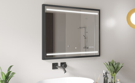 Ορθογώνιος καθρέφτης μπάνιου LED με πλαίσιο FrameLine L23