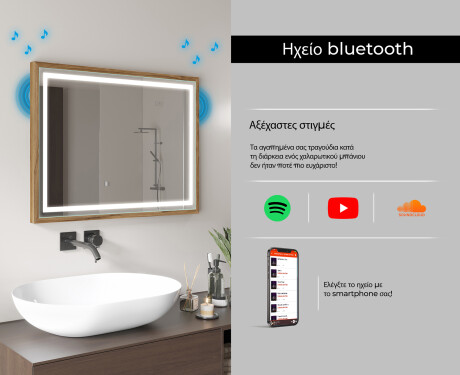 Ορθογώνιος καθρέφτης μπάνιου LED με πλαίσιο FrameLine L49 #11