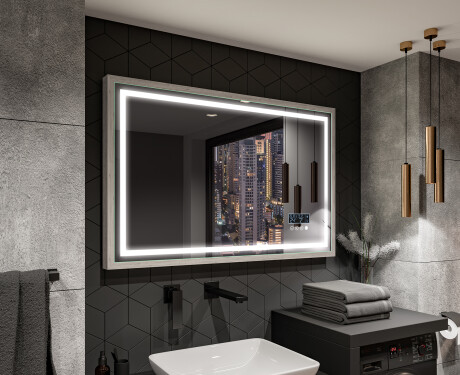 Ορθογώνιος καθρέφτης μπάνιου LED με πλαίσιο FrameLine L49 #12