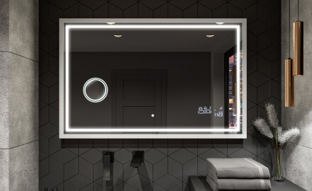 Ορθογώνιος καθρέφτης μπάνιου LED με πλαίσιο FrameLine L49