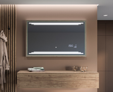Ορθογώνιος καθρέφτης μπάνιου LED με πλαίσιο FrameLine L75 #11