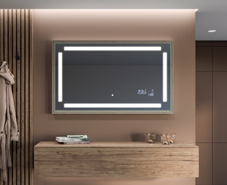 Ορθογώνιος καθρέφτης μπάνιου LED με πλαίσιο FrameLine L124 #11