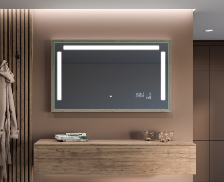 Ορθογώνιος καθρέφτης μπάνιου LED με πλαίσιο FrameLine L134 #11