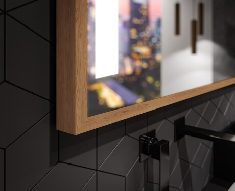 Ορθογώνιος καθρέφτης μπάνιου LED με πλαίσιο FrameLine L134 #3