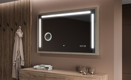 Ορθογώνιος καθρέφτης μπάνιου LED με πλαίσιο FrameLine L134