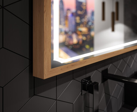 Ορθογώνιος καθρέφτης μπάνιου LED με πλαίσιο FrameLine L137 #3