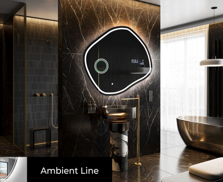 Ακανονιστοσ καθρεπτησ τοιχου μοντερνοι R223