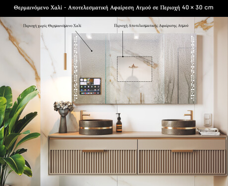 Μοντέρνος καθρέφτης LED με πλαίσιο iPad Displine L38 #7