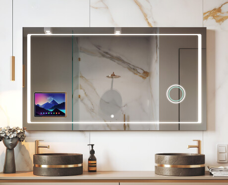 Έξυπνος καθρέφτης μπάνιου LED με πλαίσιο Displine Apple L61