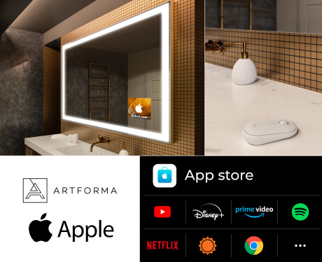 φωτιζόμενος καθρέφτης μπάνιου SMART LED L01 Apple #2