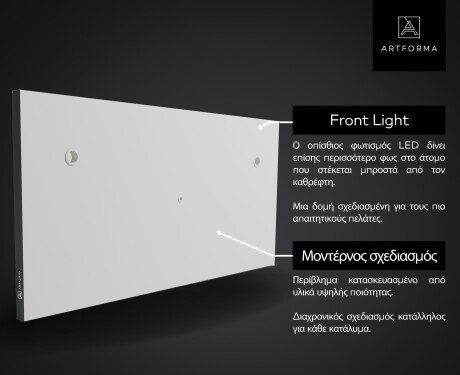 SMART Φωτιζομενος καθρεπτης LED L01 Σειρά Google #5