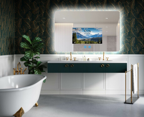 Έξυπνος Στρογγυλεμένος Καθρέφτης Μπάνιου LED SmartScreen 21,5” #5