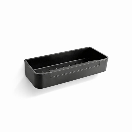 Καλάθι 29x12x5,5 με λάστιχο σύσφιξης / μαύρο ματ / εσωτερικό από πλαστικό, μαύρο #1