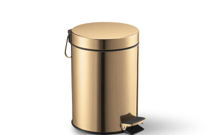Κάδος με πεντάλ STANDARD, στρογγυλός, 3 L, soft close / χρυσό γυαλιστερό