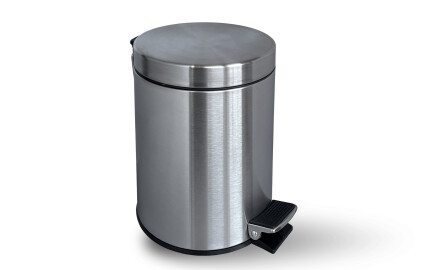 Κάδος με πεντάλ STANDARD, στρογγυλός, 3 L, soft close / σατινέ ατσάλι
