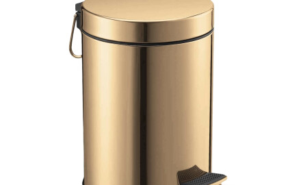 Κάδος με πεντάλ STANDARD, στρογγυλός, 5 L, soft close / χρυσό γυαλιστερό