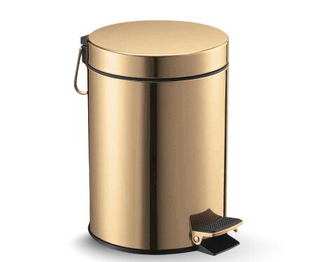 Κάδος με πεντάλ STANDARD, στρογγυλός, 5 L, soft close / χρυσό γυαλιστερό
