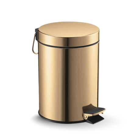 Κάδος με πεντάλ STANDARD, στρογγυλός, 5 L, soft close / χρυσό γυαλιστερό #1