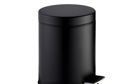 Κάδος με πεντάλ STANDARD, στρογγυλός, 5 L, με σύστημα soft close / μαύρος ματ