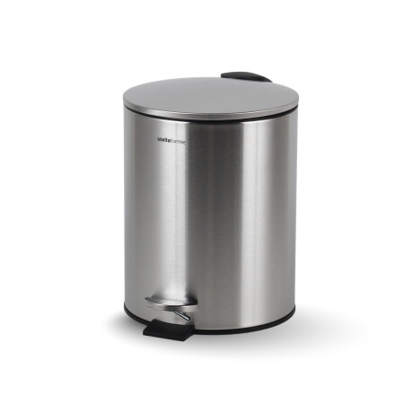 Κάδος με πεντάλ BUDGET, στρογγυλός, 5 L, soft close / ανοξείδωτο ατσάλι, σατινέ #1