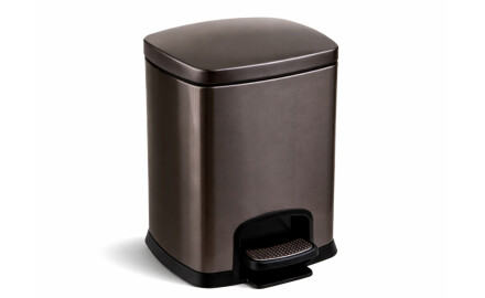 Κάδος με πεντάλ PREMIUM, ορθογώνιος, 5 L, soft close / μεταλλικό γραφίτη