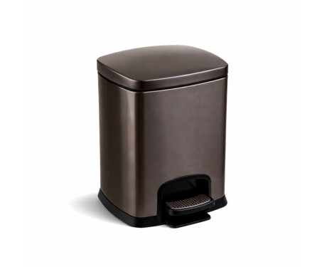 Κάδος με πεντάλ PREMIUM, ορθογώνιος, 5 L, soft close / μεταλλικό γραφίτη