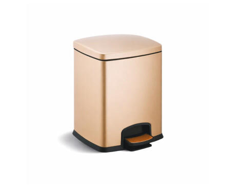 Κάδος με πεντάλ PREMIUM, ορθογώνιος, 5 L, soft close / champagnee