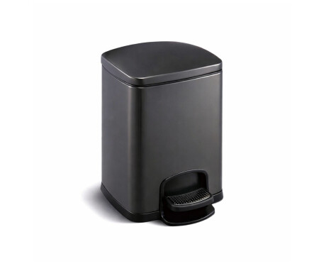 Κάδος με πεντάλ PREMIUM, ορθογώνιος, 5 L, με σύστημα soft close / μαύρος ματ