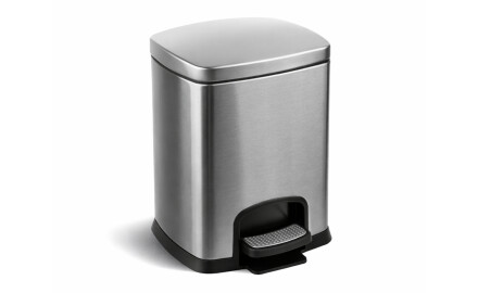Κάδος με πεντάλ PREMIUM, ορθογώνιος, 5 L, soft close / ανοξείδωτο ατσάλι με σατινέ φινίρισμα