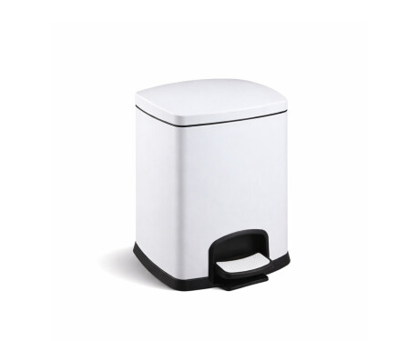 Κάδος με πεντάλ PREMIUM, ορθογώνιος, 5 L, με σύστημα soft close / λευκός