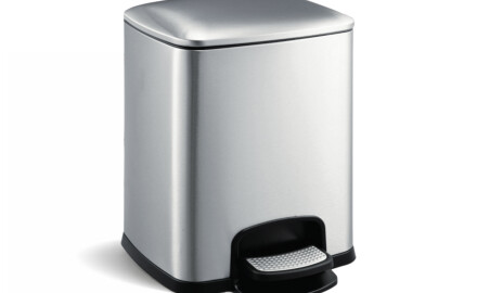 Κάδος με πεντάλ PREMIUM, ορθογώνιος, 8 L, soft close / ανοξείδωτο ατσάλι με σατινέ φινίρισμα
