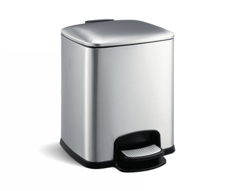 Κάδος με πεντάλ PREMIUM, ορθογώνιος, 8 L, soft close / ανοξείδωτο ατσάλι με σατινέ φινίρισμα