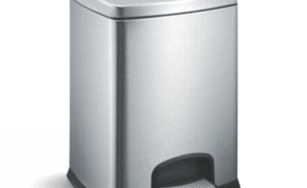 Κάδος με πεντάλ PREMIUM, ορθογώνιος, 12 L, soft close / ανοξείδωτο ατσάλι με σατινέ φινίρισμα