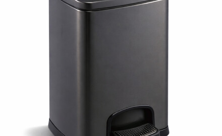 Κάδος με πεντάλ PREMIUM, ορθογώνιος, 20 L, soft close / μαύρο ματ