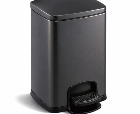 Κάδος με πεντάλ PREMIUM, ορθογώνιος, 20 L, soft close / μαύρο ματ