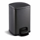 Κάδος με πεντάλ PREMIUM, ορθογώνιος, 20 L, soft close / μαύρο ματ #1
