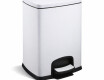 Κάδος με πεντάλ PREMIUM, ορθογώνιος, 20 L, με λειτουργία soft close / λευκός