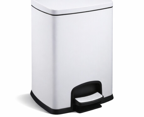 Κάδος με πεντάλ PREMIUM, ορθογώνιος, 20 L, με λειτουργία soft close / λευκός