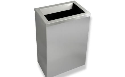 Κάδος απορριμμάτων 50L, καπάκι με οπή απόρριψης / ανοξείδωτο ατσάλι με βουρτσισμένη επιφάνεια
