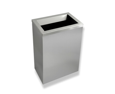 Κάδος απορριμμάτων 50L, καπάκι με οπή απόρριψης / ανοξείδωτο ατσάλι με βουρτσισμένη επιφάνεια