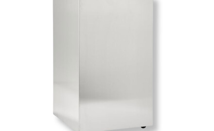 Κάδος απορριμμάτων 60 L, τετράγωνος, για τοποθέτηση κάτω από τον πάγκο, με ροδάκια / ανοξείδωτο ατσάλι με βουρτσισμένη επιφάνεια