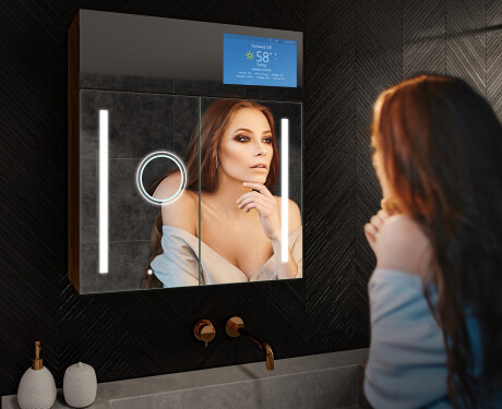 Smart Ντουλάπι Μπάνιου Με Καθρέφτη LED - L02 Sarah 66,5 x 72εκ #10