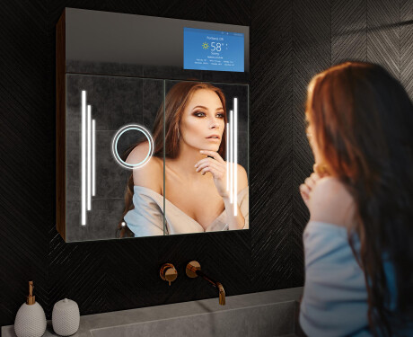 Smart Ντουλάπι Μπάνιου Με Καθρέφτη LED - L27 Sarah 66,5 x 72εκ #10