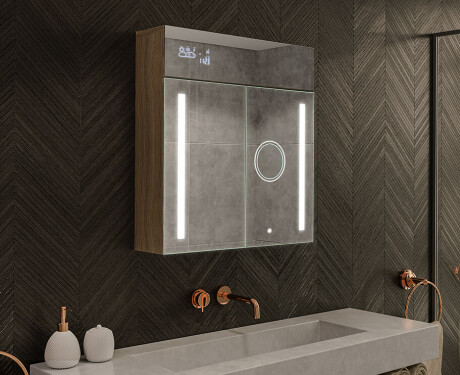 Ντουλάπι Μπάνιου Με Καθρέφτη LED - L02 Emily 66,5 x 72εκ #1