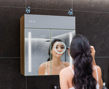 Ντουλάπι Μπάνιου Με Καθρέφτη LED - L02 Emily 66,5 x 72εκ #7