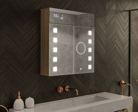 Ντουλάπι Μπάνιου Με Καθρέφτη LED - L03 Emily 66,5 x 72εκ #1