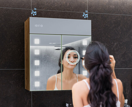 Ντουλάπι Μπάνιου Με Καθρέφτη LED - L03 Emily 66,5 x 72εκ #7